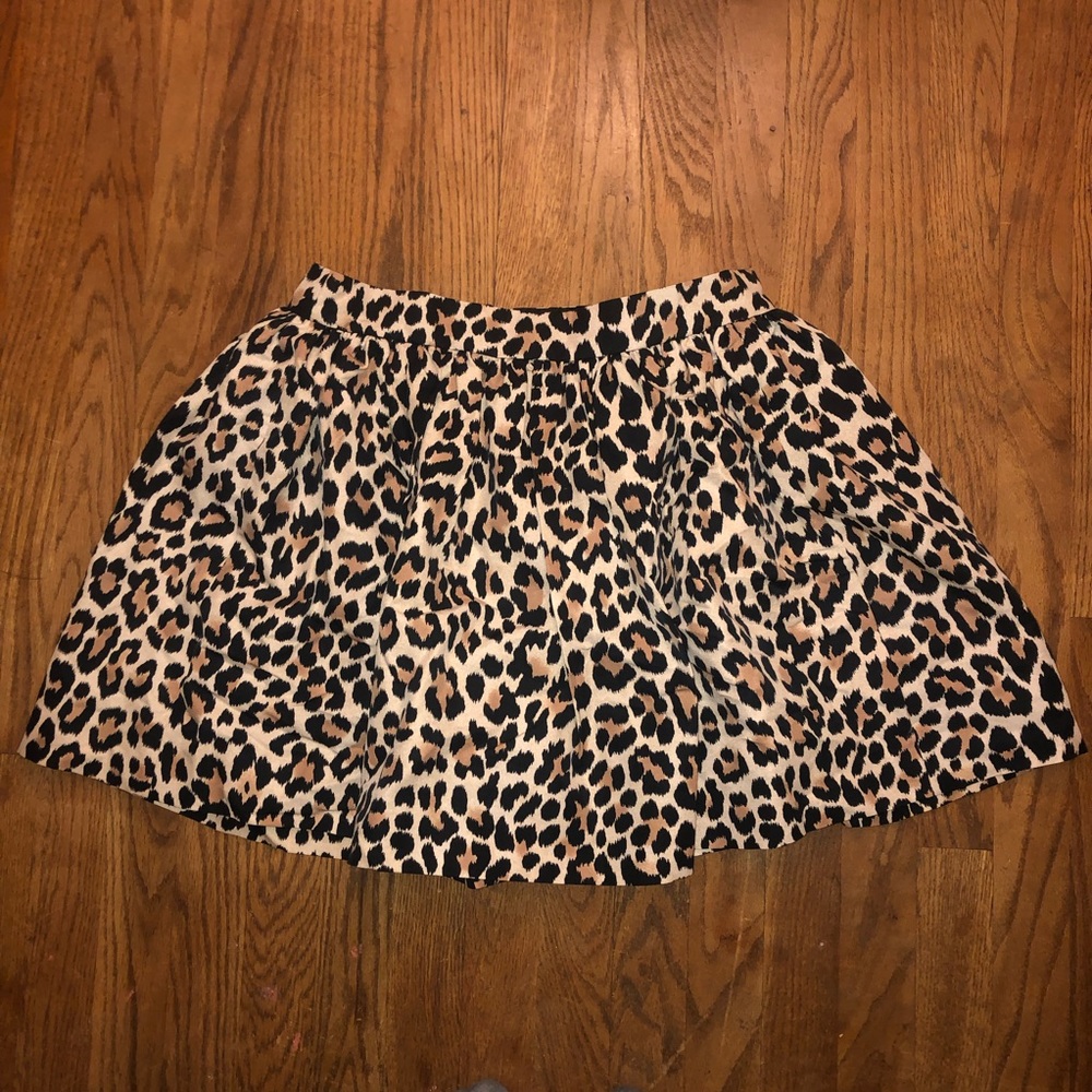 Kate Spade leopard print mini skirt, size 10